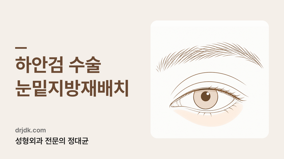 눈밑 부위를 표시한 눈 그림