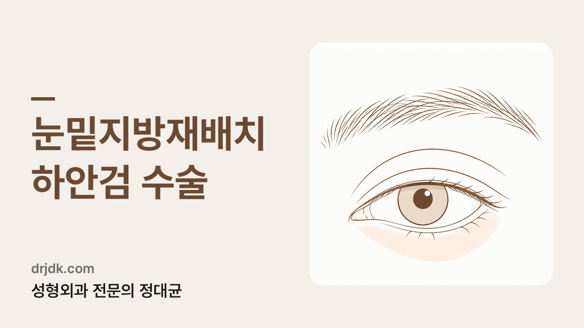 눈밑 부위를 표시한 눈 그림