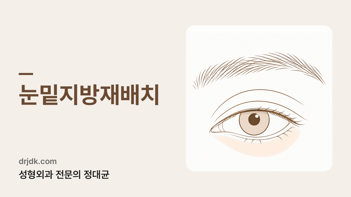 눈밑 부위를 표시한 눈 그림